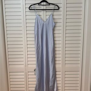 NWT Elegant Periwinkle Silk Slip Dress